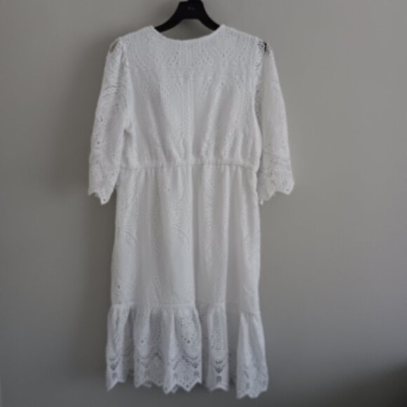 Destination 365 Petite Crochet Midi Dress with Rope Tie- Sz PL a637784 - Picture 6 of 6